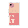 プレミアムスクエアケース with SnapMag［ オリジナル - initial two tone - G pink ］