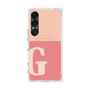 プレミアムスクエアケース with SnapMag［ オリジナル - initial two tone - G pink ］