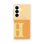 プレミアムスクエアケース with SnapMag［ オリジナル - initial two tone - H orange ］