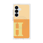 プレミアムスクエアケース with SnapMag［ オリジナル - initial two tone - H orange ］