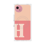 プレミアムスクエアケース with SnapMag［ オリジナル - initial two tone - H pink ］
