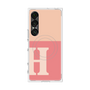 プレミアムスクエアケース with SnapMag［ オリジナル - initial two tone - H pink ］
