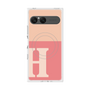 プレミアムスクエアケース with SnapMag［ オリジナル - initial two tone - H pink ］