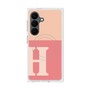 プレミアムスクエアケース with SnapMag［ オリジナル - initial two tone - H pink ］