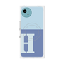 プレミアムスクエアケース with SnapMag［ オリジナル - initial two tone - H blue ］