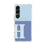 プレミアムスクエアケース with SnapMag［ オリジナル - initial two tone - H blue ］