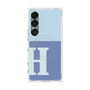 プレミアムスクエアケース with SnapMag［ オリジナル - initial two tone - H blue ］