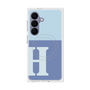 プレミアムスクエアケース with SnapMag［ オリジナル - initial two tone - H blue ］