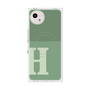 プレミアムスクエアケース with SnapMag［ オリジナル - initial two tone - H green ］