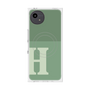 プレミアムスクエアケース with SnapMag［ オリジナル - initial two tone - H green ］