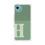 プレミアムスクエアケース with SnapMag［ オリジナル - initial two tone - H green ］