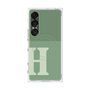 プレミアムスクエアケース with SnapMag［ オリジナル - initial two tone - H green ］