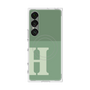 プレミアムスクエアケース with SnapMag［ オリジナル - initial two tone - H green ］