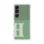 プレミアムスクエアケース with SnapMag［ オリジナル - initial two tone - H green ］