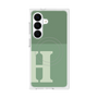 プレミアムスクエアケース with SnapMag［ オリジナル - initial two tone - H green ］