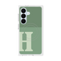 プレミアムスクエアケース with SnapMag［ オリジナル - initial two tone - H green ］