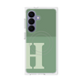 プレミアムスクエアケース with SnapMag［ オリジナル - initial two tone - H green ］