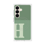 プレミアムスクエアケース with SnapMag［ オリジナル - initial two tone - H green ］