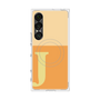 プレミアムスクエアケース with SnapMag［ オリジナル - initial two tone - J orange ］