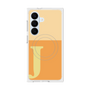 プレミアムスクエアケース with SnapMag［ オリジナル - initial two tone - J orange ］