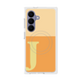 プレミアムスクエアケース with SnapMag［ オリジナル - initial two tone - J orange ］