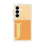 プレミアムスクエアケース with SnapMag［ オリジナル - initial two tone - J orange ］