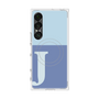 プレミアムスクエアケース with SnapMag［ オリジナル - initial two tone - J blue ］