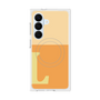 プレミアムスクエアケース with SnapMag［ オリジナル - initial two tone - L orange ］