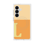 プレミアムスクエアケース with SnapMag［ オリジナル - initial two tone - L orange ］