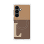 プレミアムスクエアケース with SnapMag［ オリジナル - initial two tone - L brown ］