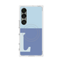プレミアムスクエアケース with SnapMag［ オリジナル - initial two tone - L blue ］