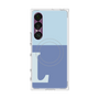 プレミアムスクエアケース with SnapMag［ オリジナル - initial two tone - L blue ］