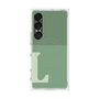 プレミアムスクエアケース with SnapMag［ オリジナル - initial two tone - L green ］