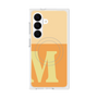 プレミアムスクエアケース with SnapMag［ オリジナル - initial two tone - M orange ］