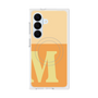 プレミアムスクエアケース with SnapMag［ オリジナル - initial two tone - M orange ］