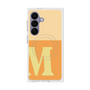 プレミアムスクエアケース with SnapMag［ オリジナル - initial two tone - M orange ］