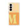 プレミアムスクエアケース with SnapMag［ オリジナル - initial two tone - M orange ］