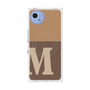 プレミアムスクエアケース with SnapMag［ オリジナル - initial two tone - M brown ］