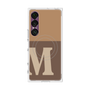 プレミアムスクエアケース with SnapMag［ オリジナル - initial two tone - M brown ］