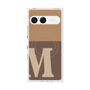 プレミアムスクエアケース with SnapMag［ オリジナル - initial two tone - M brown ］