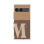 プレミアムスクエアケース with SnapMag［ オリジナル - initial two tone - M brown ］