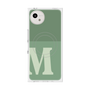 プレミアムスクエアケース with SnapMag［ オリジナル - initial two tone - M green ］