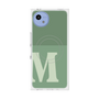 プレミアムスクエアケース with SnapMag［ オリジナル - initial two tone - M green ］
