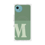 プレミアムスクエアケース with SnapMag［ オリジナル - initial two tone - M green ］