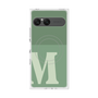 プレミアムスクエアケース with SnapMag［ オリジナル - initial two tone - M green ］