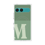 プレミアムスクエアケース with SnapMag［ オリジナル - initial two tone - M green ］