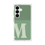 プレミアムスクエアケース with SnapMag［ オリジナル - initial two tone - M green ］