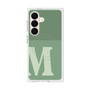 プレミアムスクエアケース with SnapMag［ オリジナル - initial two tone - M green ］