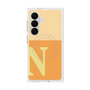 プレミアムスクエアケース with SnapMag［ オリジナル - initial two tone - N orange ］