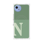 プレミアムスクエアケース with SnapMag［ オリジナル - initial two tone - N green ］